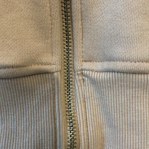 CALVIN KLEIN NUDE PINK ZIPPER HOODIE WITH CANGAROO POCKETS - Picture 9 of 11